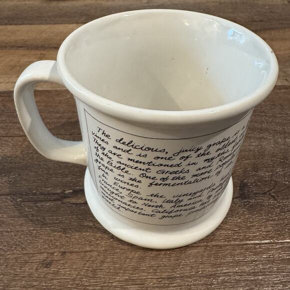 Vintage Lauffer Grapevine Historical Narrative Stoneware Tea Coffee Mug 1984 - Picture 3 of 10